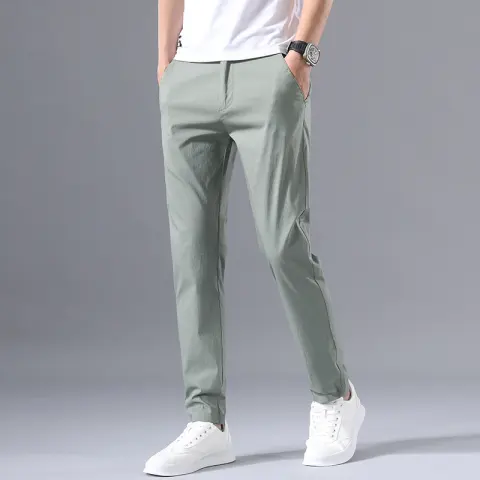 Summer Pants Men's Thin Casual Ice Silk
