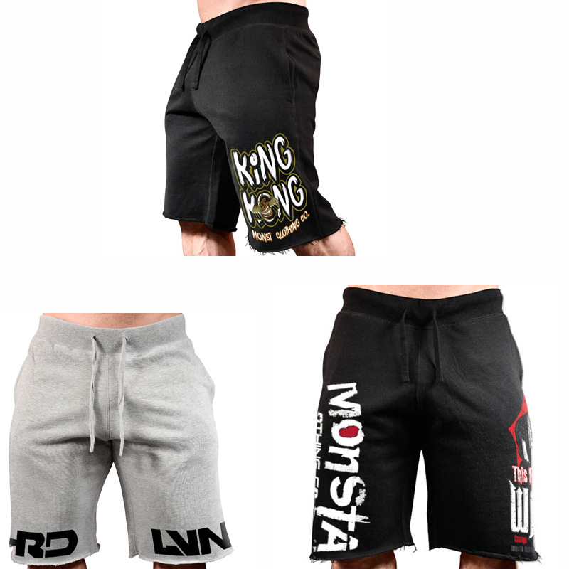 Running Casual Personality Large Printed Cotton Stretch Shorts
