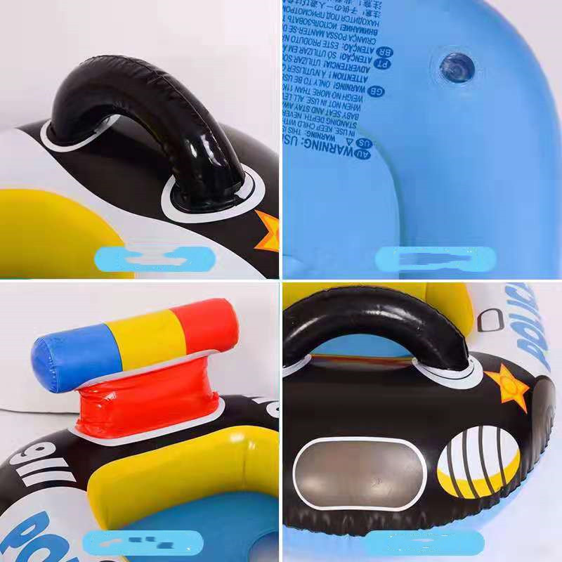 Children's New Swimming Ring PVC Inflatable Police Car Swimming Ring — foto 3
