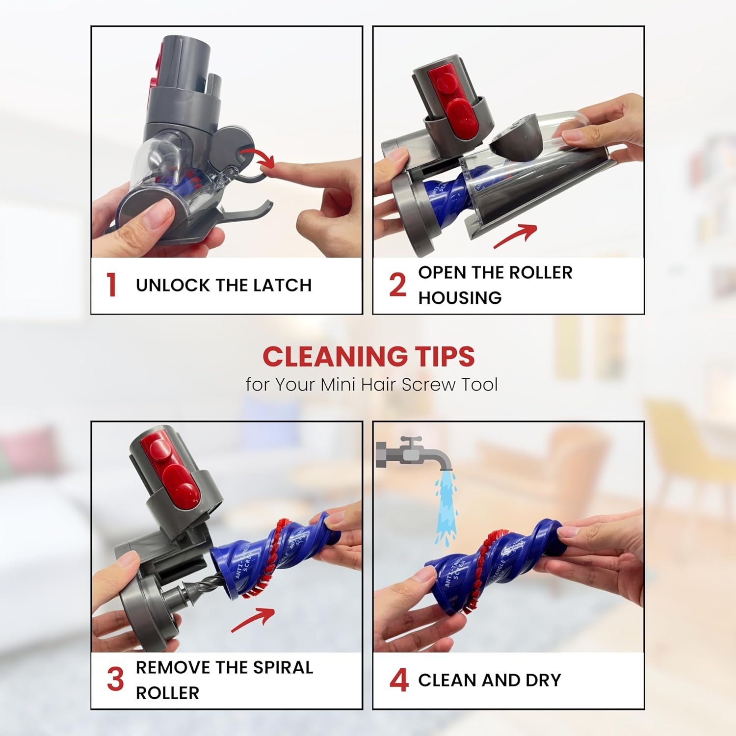 For Dyson Anti Tangle Hair Screw Tool Head V7 V8 V10 V11 V15 971426-01 — image 7