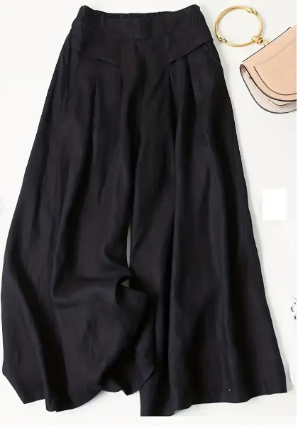 Ladies' Solid-colored Trousers - Black