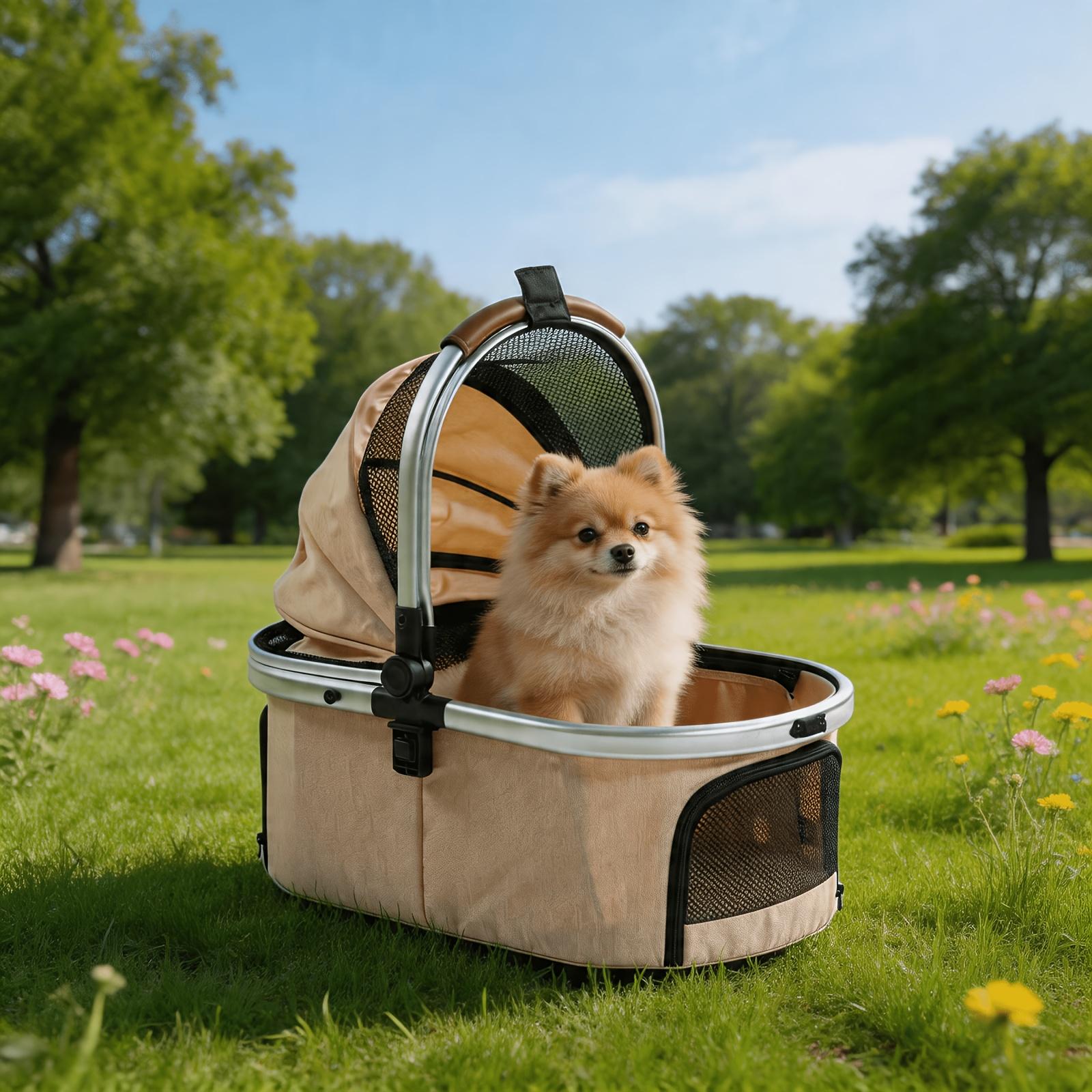Poussette polyvalente pour animaux de compagnie pour chiens et chats de petite à – Image 8