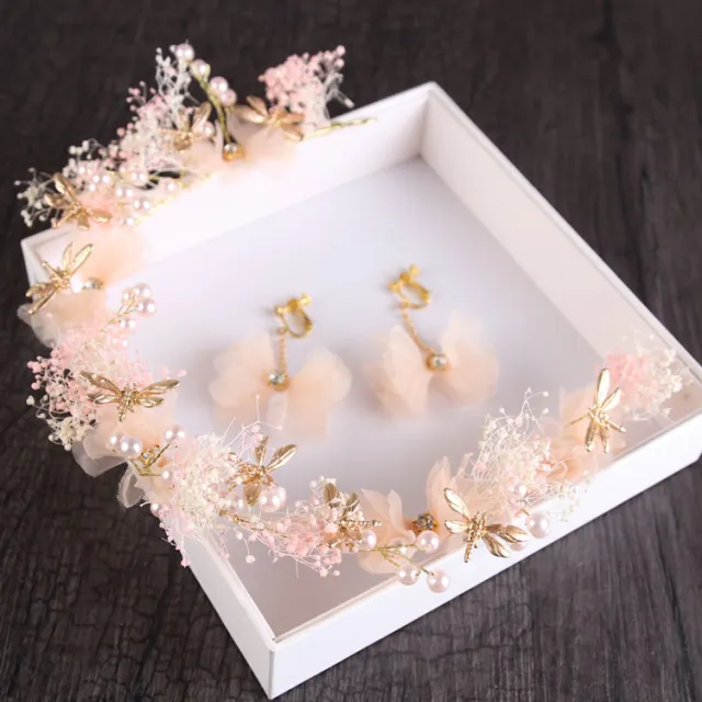 Silk Yarn Gypsophila Bridal Headgear Pink - Shop at LoveMi