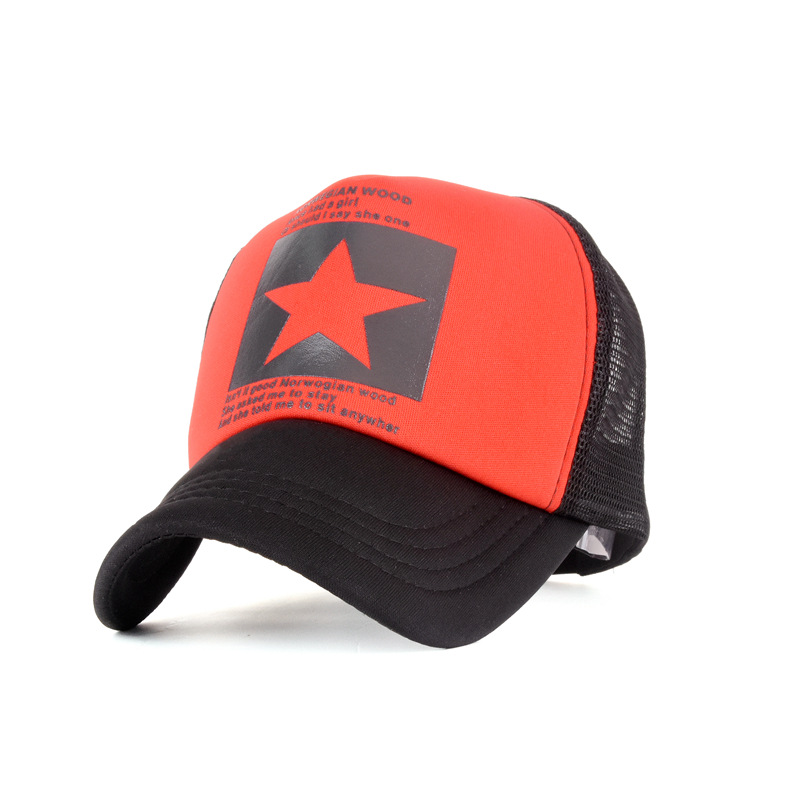 Big Five-pointed Star Pattern Tennis Baseball Cap