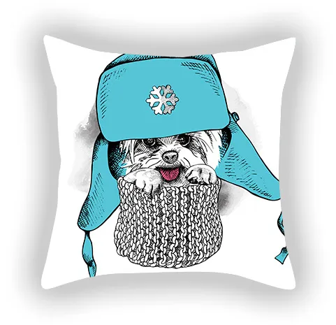 Blue Series Pet Dog Sofa Balcony Car Print Pillow Cover Cr533 - Shop at LoveMi