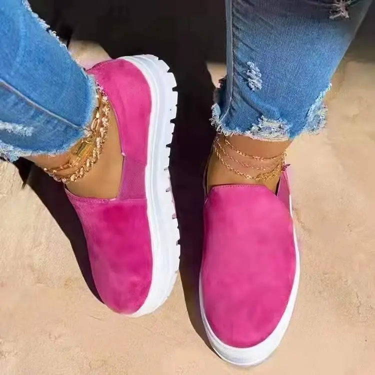 Women's Round Toe Solid Color Large Size