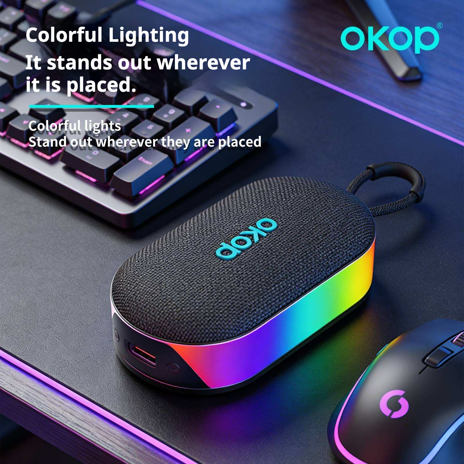 KP-849 Portable Bluetooth Speaker Wireless Compact Waterproof Hi-Fi Bass Sound Suitable For Home Outdoor And Car Use 3