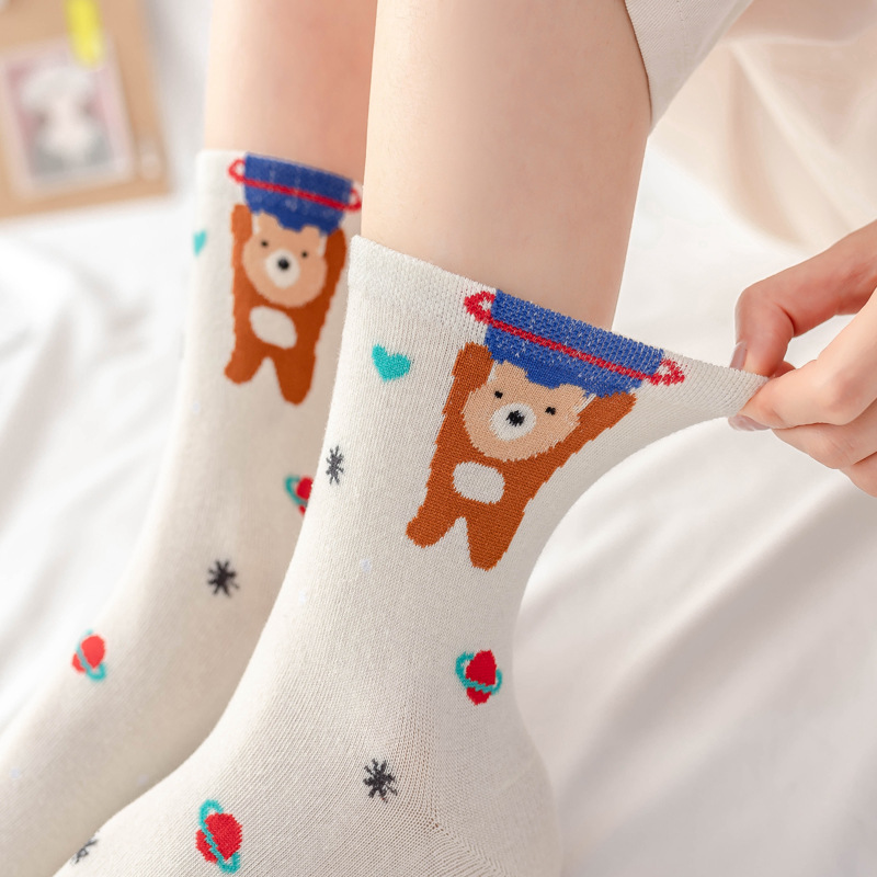 Title 1, Middle Tube Breathable Casual Cotton Socks