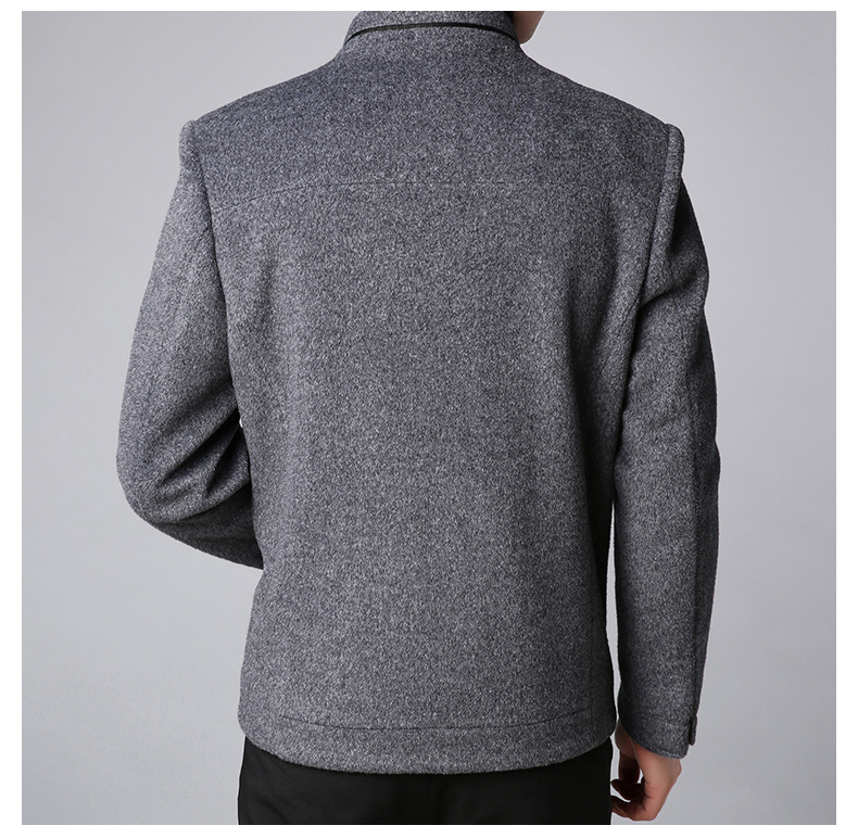 Title 9, Winter new mens short woolen coat with stand c...