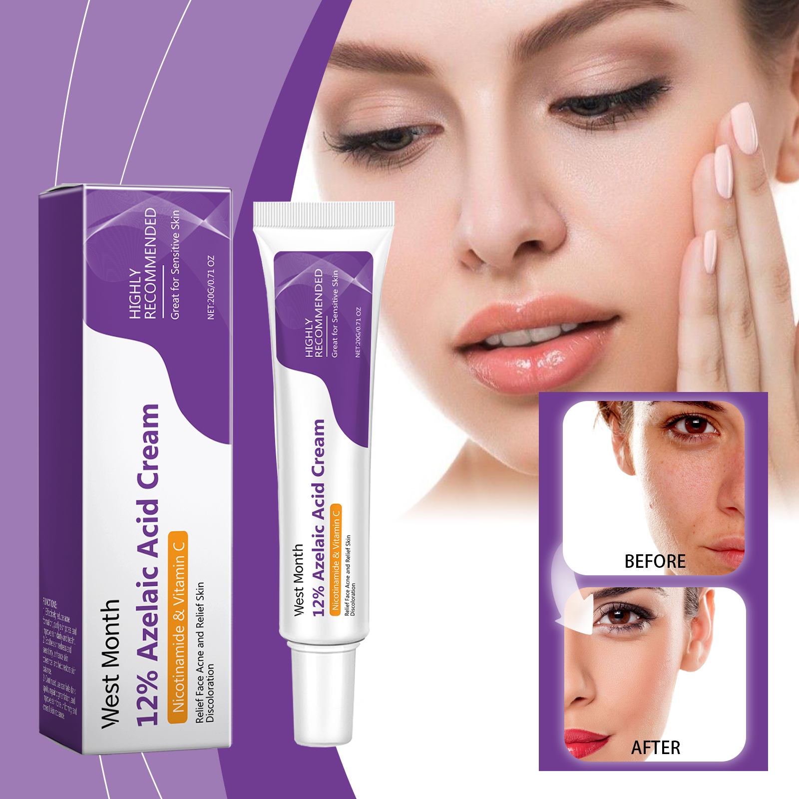 Azelaic Acid Repair Face Cream 20g 1 Box — foto 2
