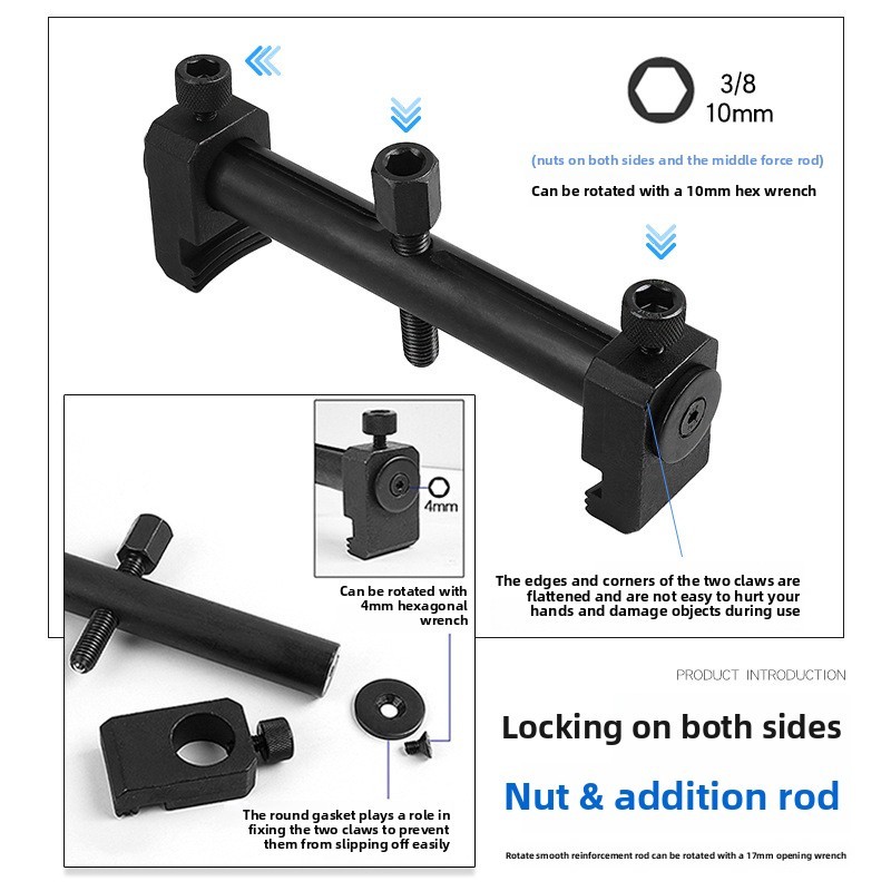 Universal Puller For Ribbed Drive Pulleys Crankshaft Remover Garage Engine Tools — image 2