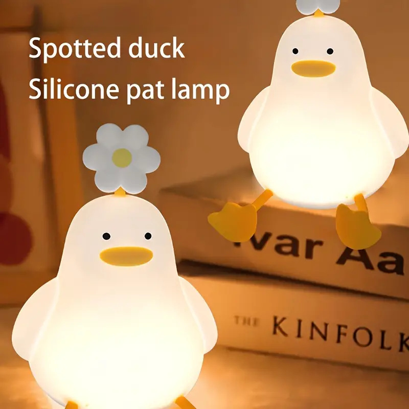 Flower Duck Shaped Eye-Care Ambience Bedside Tap Lamp