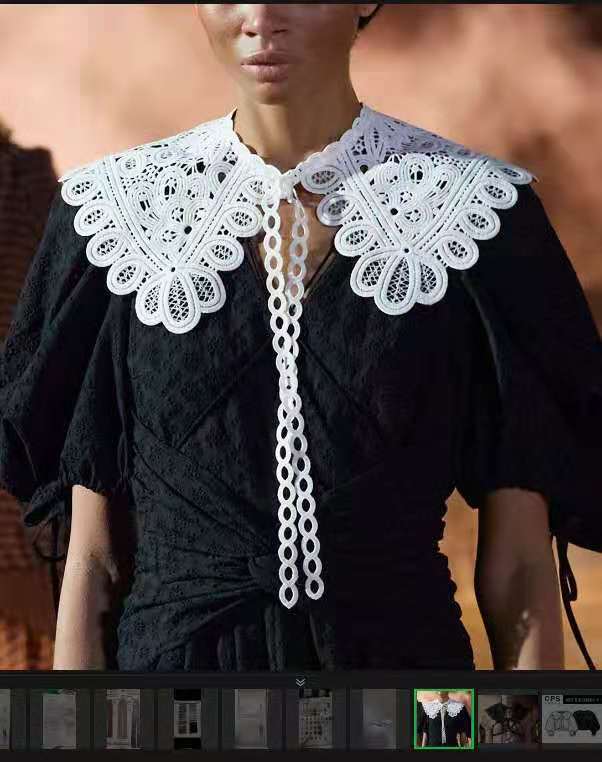 New Product Bust Collar Chiffon Inner Base Sweater