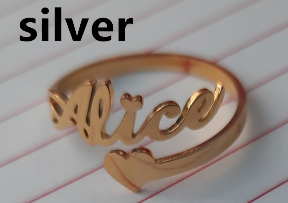 Adjustable Custom Name Stainless Steel Custom Ring