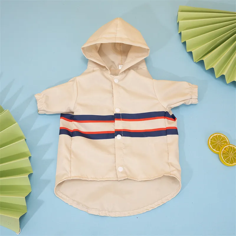 New Fashion Dog Clothes Coat Pet Carved Jacket - Beige