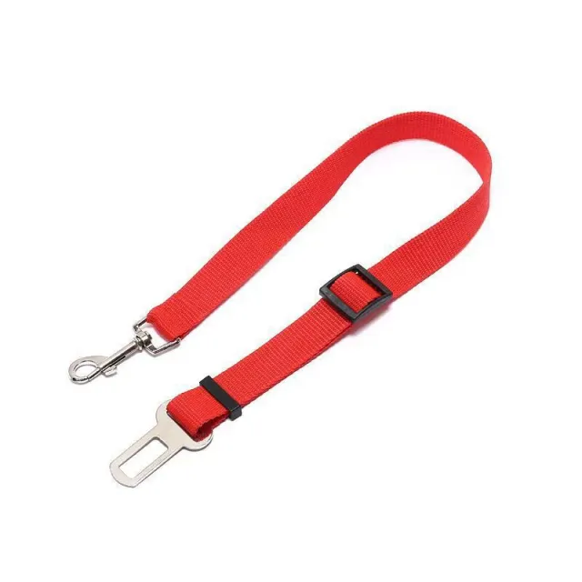 Pet Supplies Dog Car Dog Seat Belt Harness Leash Dog Collar Adjustable Seatbelt Leash For Small Medium Dog Traveling Accessories Red - Shop at LoveMi