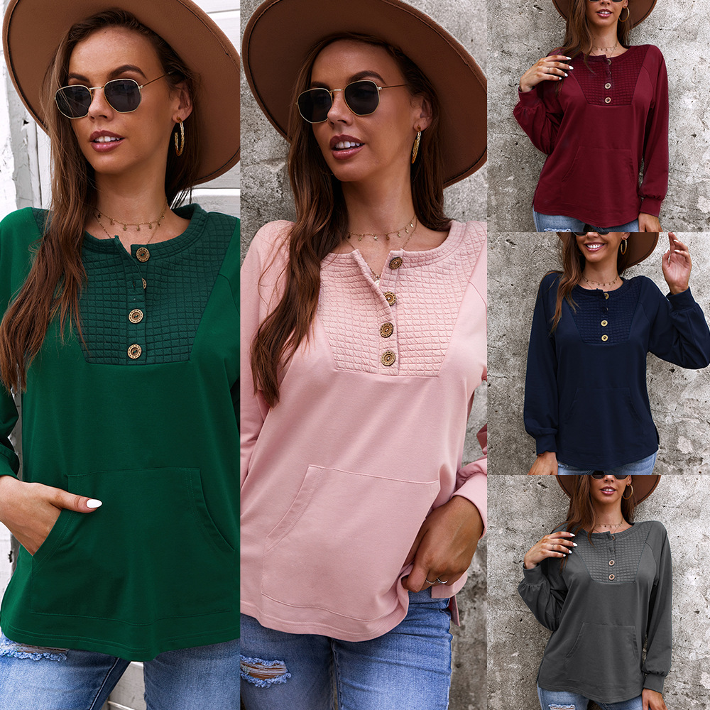 Title 3, Pure Color Top Casual Vacation Chic Design Sweater