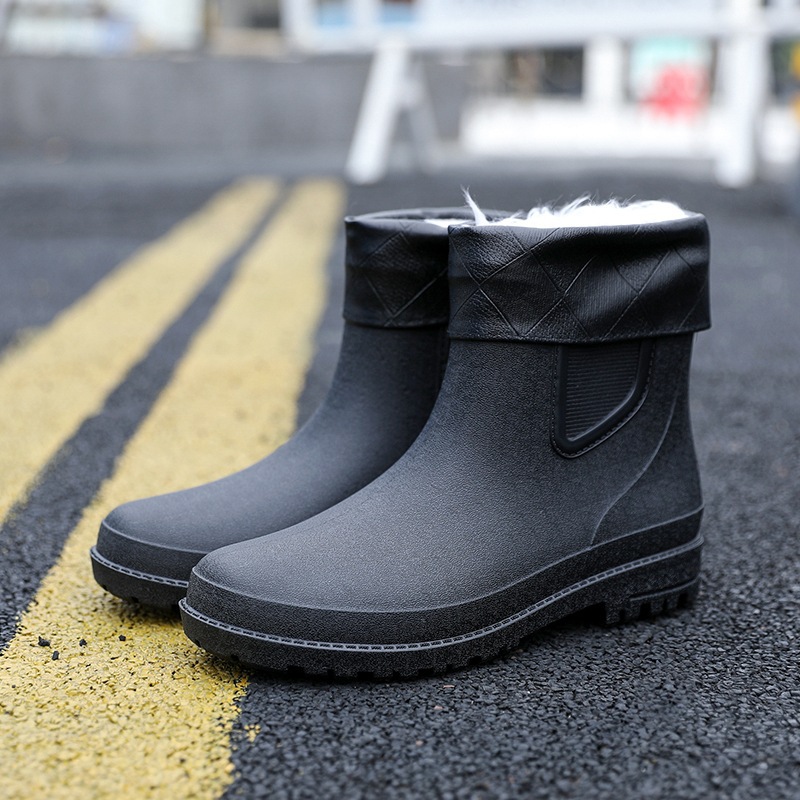 Title 5, Short Tube Water Shoes Men Rain Boots Autumn An...