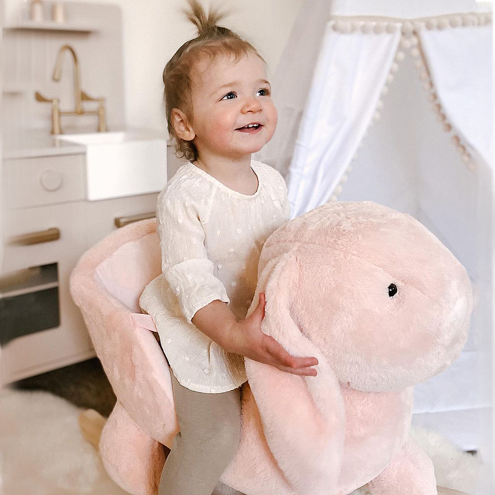 Children's Rocking Horse, Plush Donkey Shaped Riding Chair, With Sound Effects — image 11