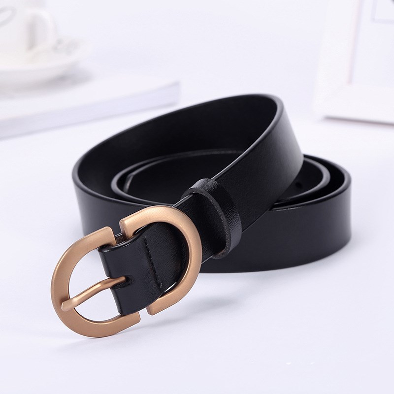 Title 8, Fashion simple decorative belt cowhide belt