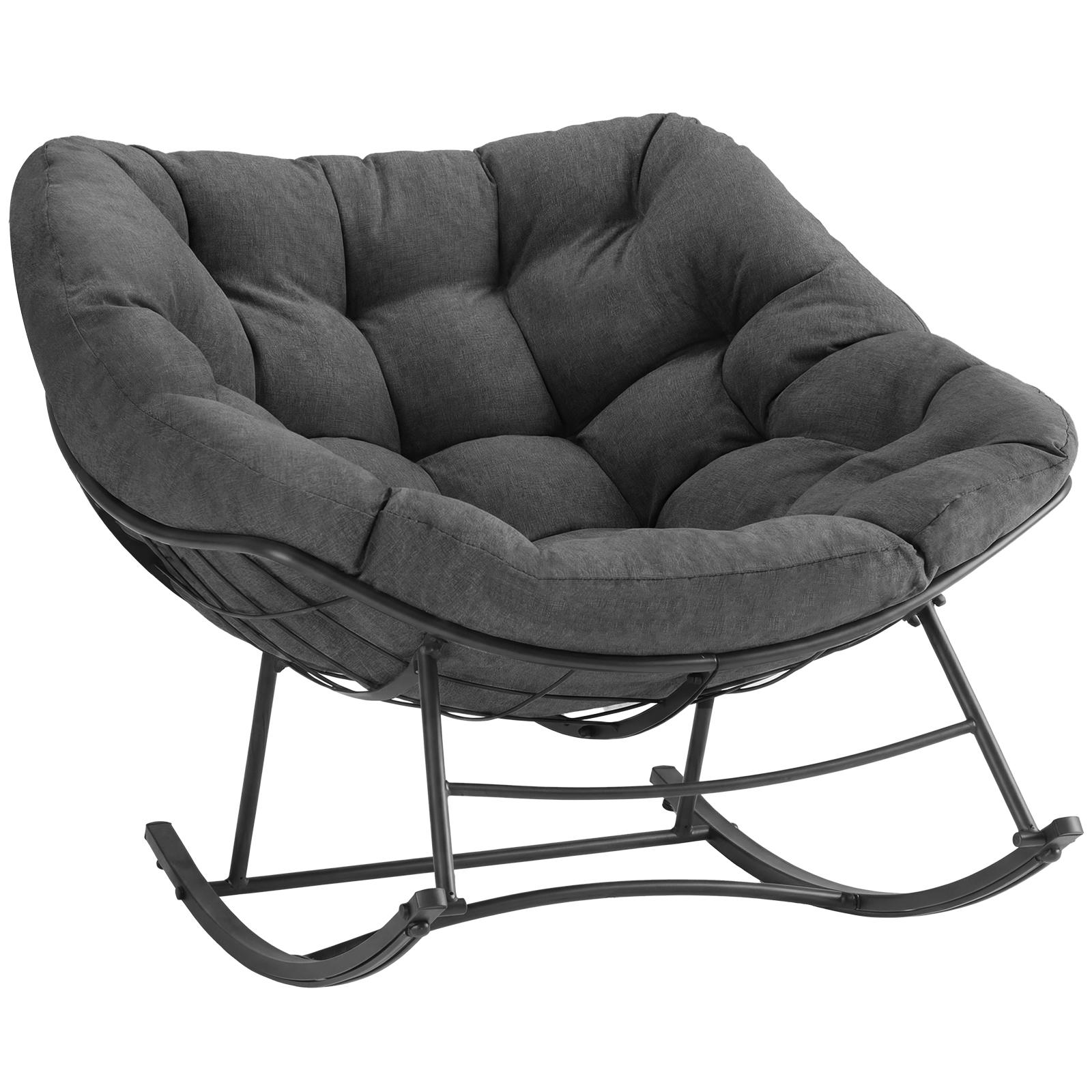 Recliner, An Oversized Egg-shaped Chair With A Cushion, With A Load Capacity Of 450 Pounds, A Non-slip And Quiet Rocking Chair