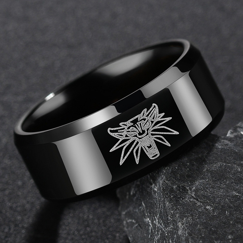 Simple Ring Wholesale Fashion Hip Hop Stainless Steel Men's Ring Bracelet