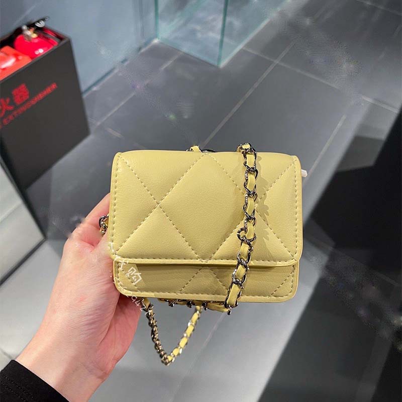 Mini Coin Purse Small Fragrant Style Rhombus Chain Crossbody