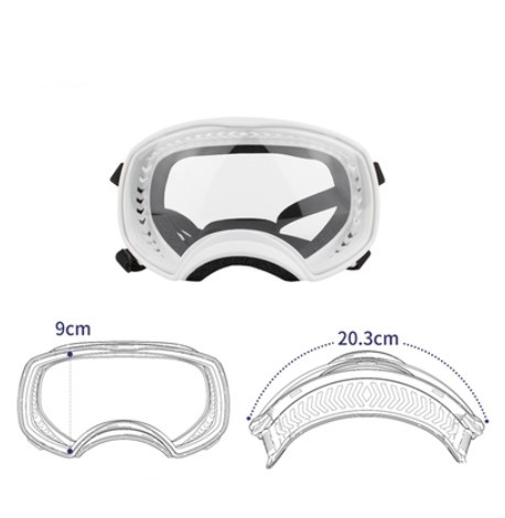 Clear goggles with white frame