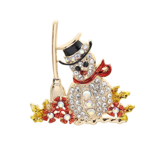 Fashionable And Simple Christmas Snowman Giraffe Brooch 5 Style - Shop at LoveMi