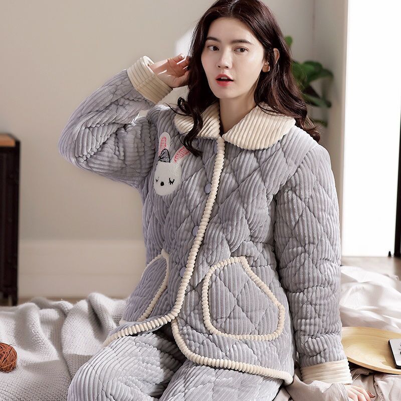 Title 7, Flannel Coral Fleece Home Service Suit Can Be W...