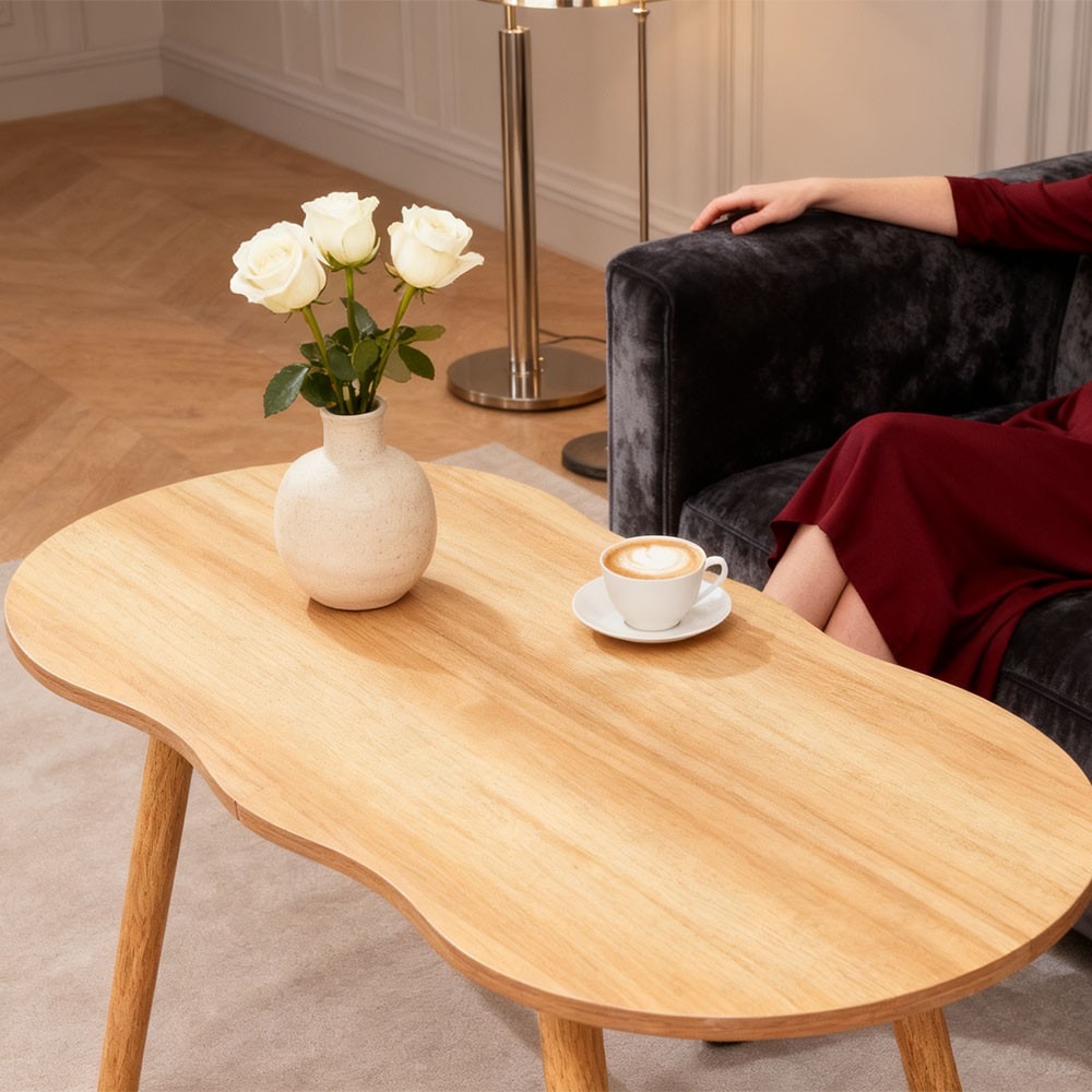 Natural Wooden Coffee Table For Living Room Modern Sofa Centre Tea Tables — image 9