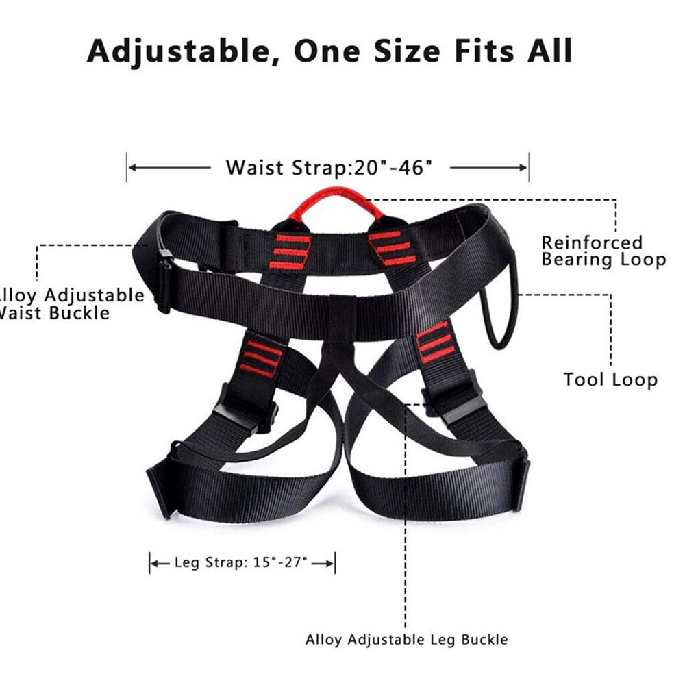 Outdoor Heavy Duty Tree Rock Climbing Safety Harness Rappelling Equip Seat Belt — image 7