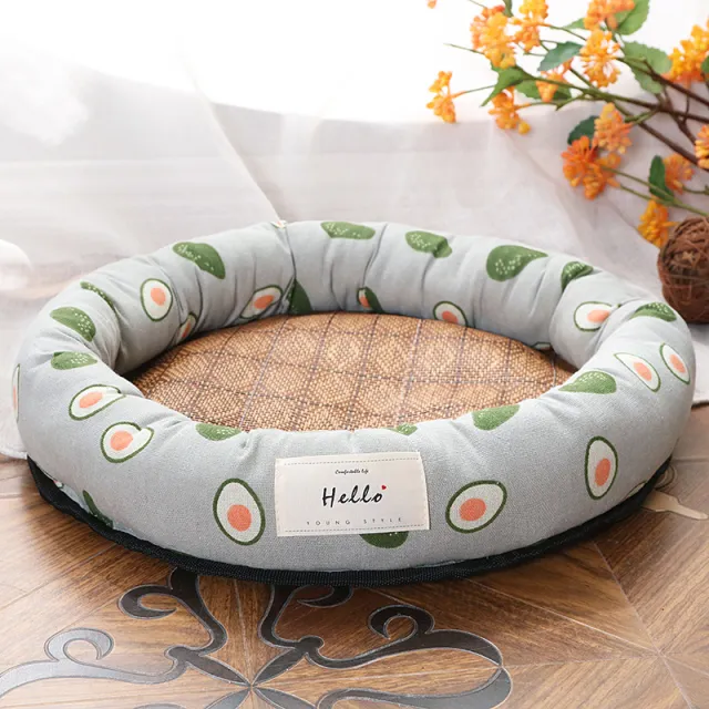 Round Cat Kennel Kennel Dog Summer Cool Den Avocado Green - Shop at LoveMi