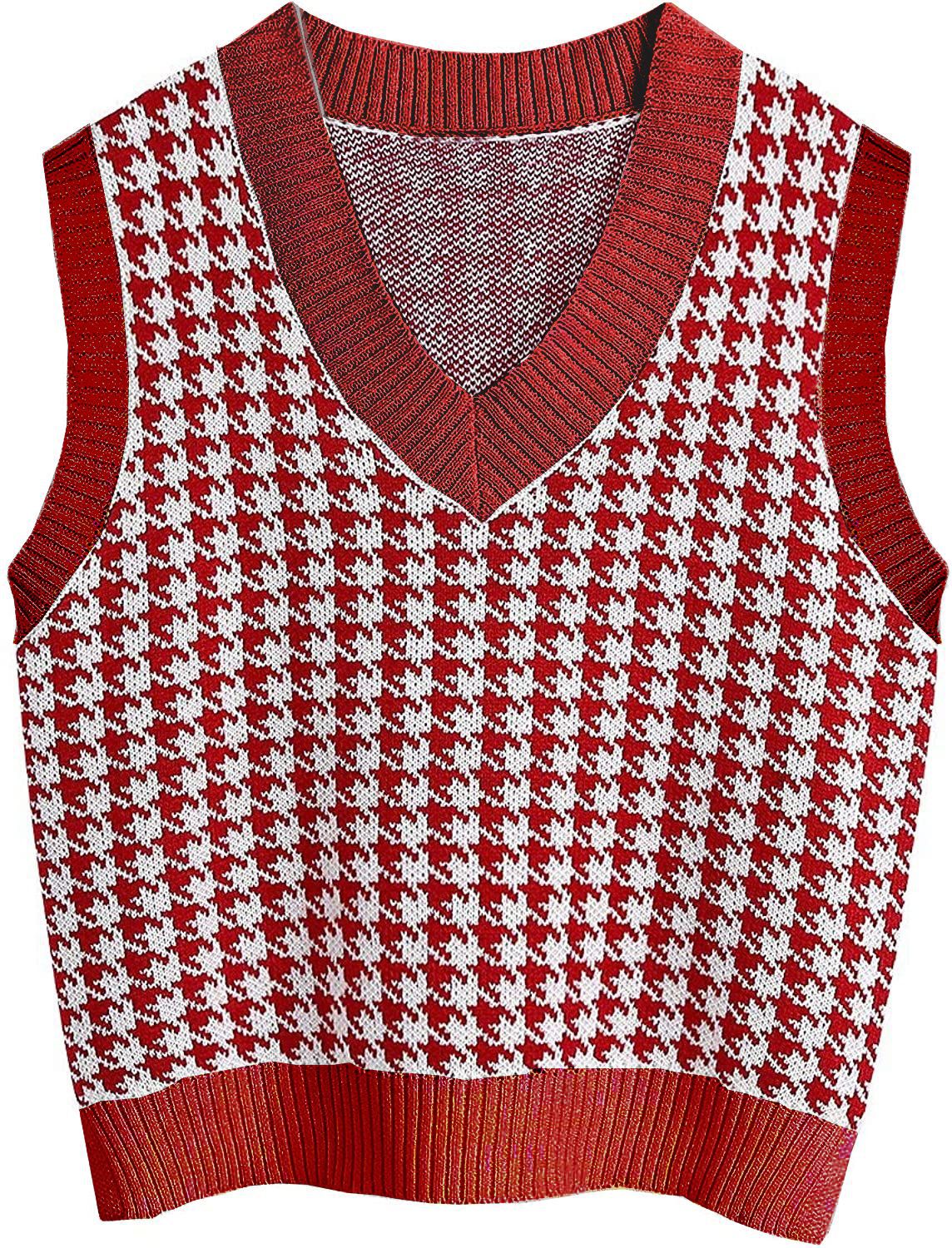 Title 9, Houndstooth knitted vest vest