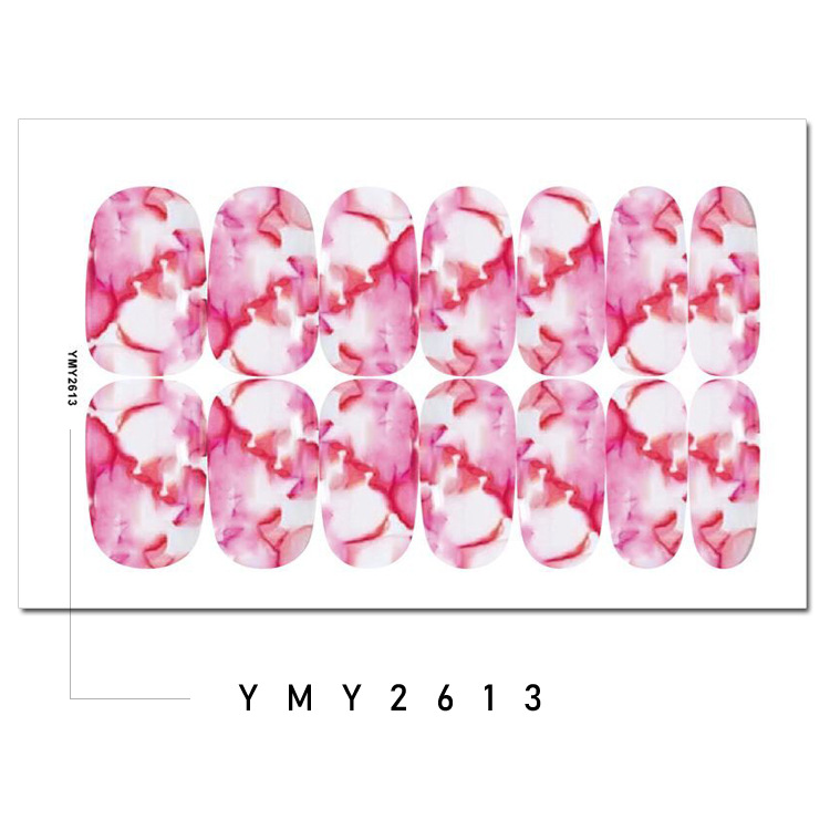 Title 3, Fashion Color Marble Blooming Nail Stickers