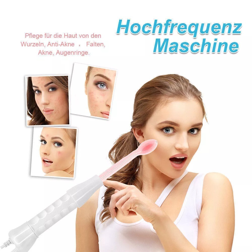Portable High Frequency Electrotherapy Skin Therapy Wand Machine Acnes Remove