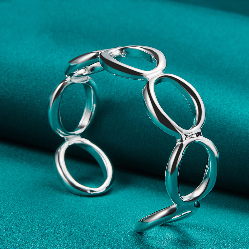 Silver Round O Bangle Jewelry - Jewelry & Watches