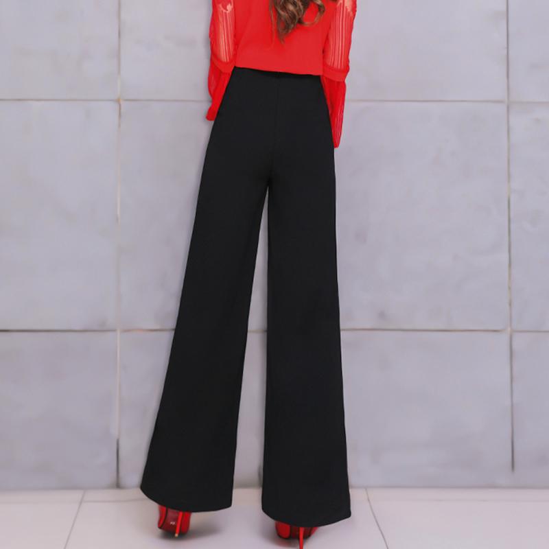 Title 3, High Waist Straight Drape Loose Fit Casual Trou...