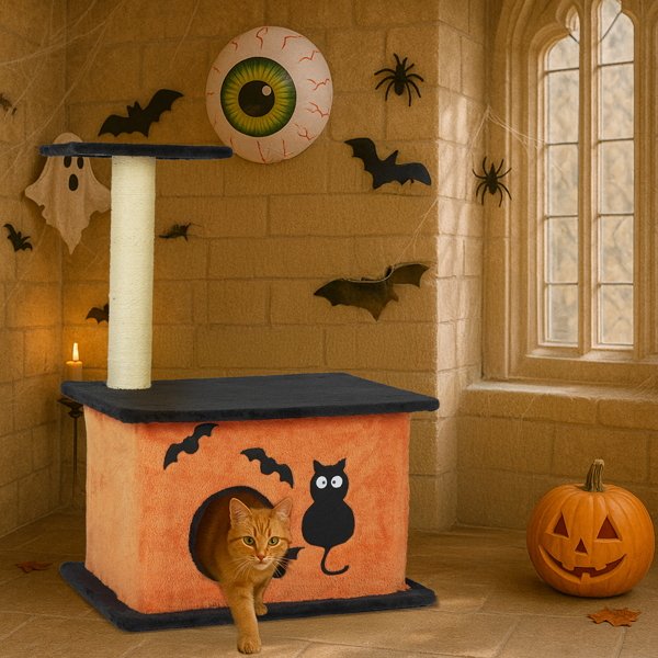 Halloween Cat Tree Tower Cats Spacious Condo