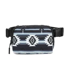 New Bohemian Print Waist Bag With Adjustable Shoulder Strap Fashion Casual Outdoor Running Crossbody Bag For Women - Black - View 1