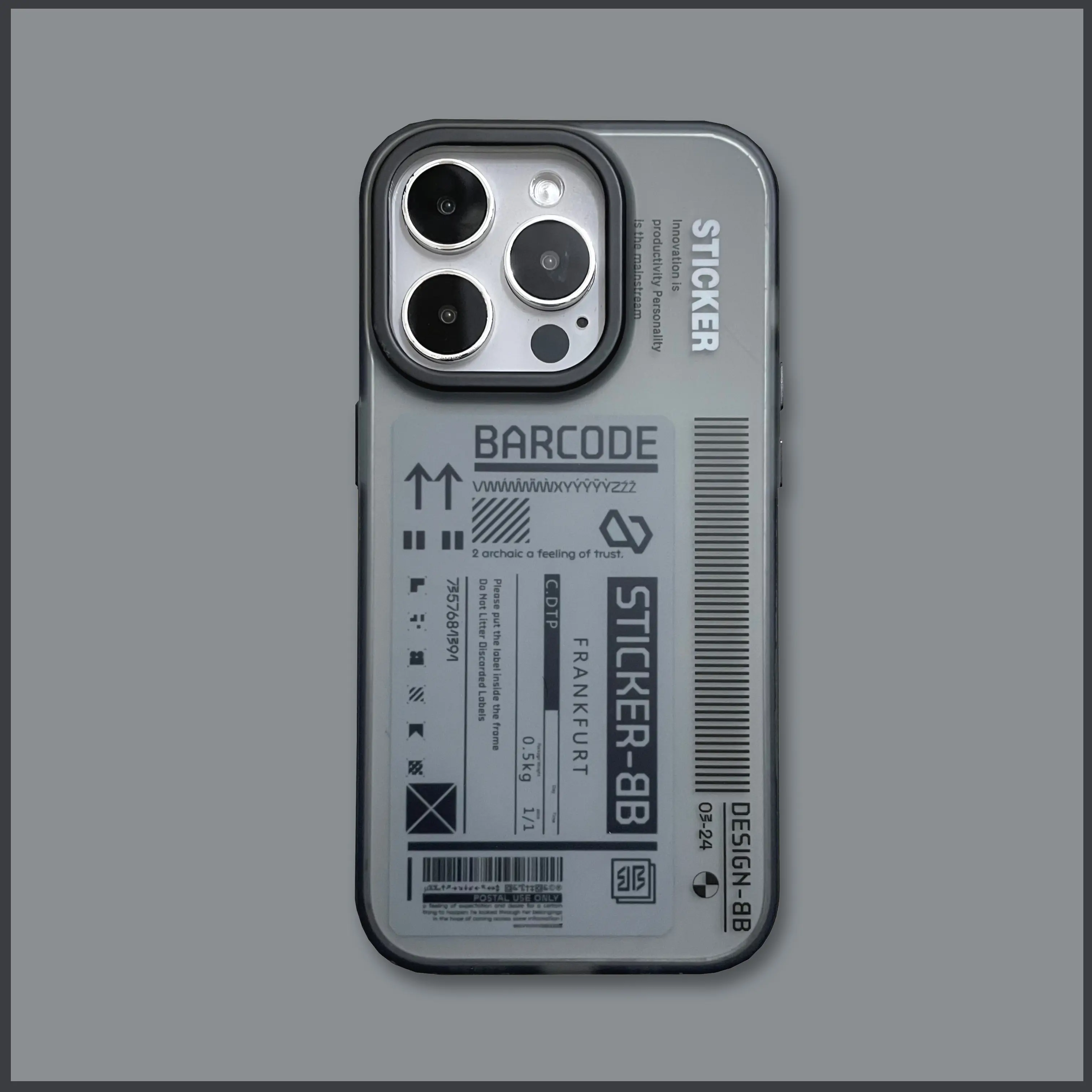Creative Euro-American Label Suitable For 4promax Phone Case Frosted Straight Edge