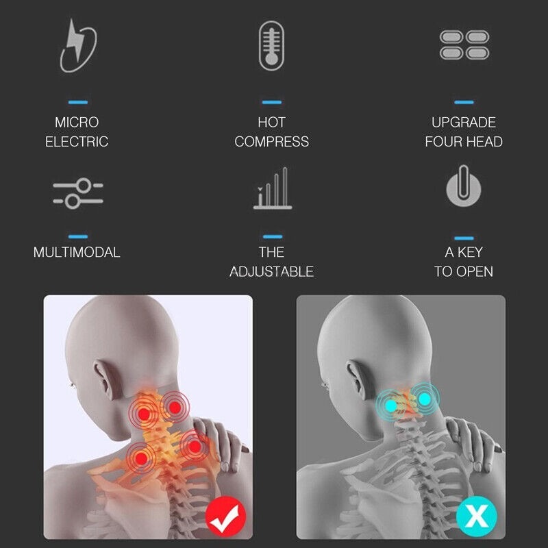 Smart Voice Electric Neck Massager With Heat For Neck & Shoulder Pain Relief