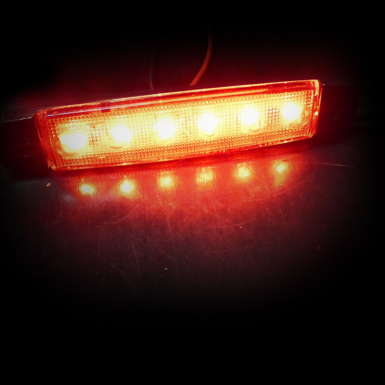30 Pcs 12v 6 Led White Yellow Red Side Marker Light Position Truck Trailer — image 3