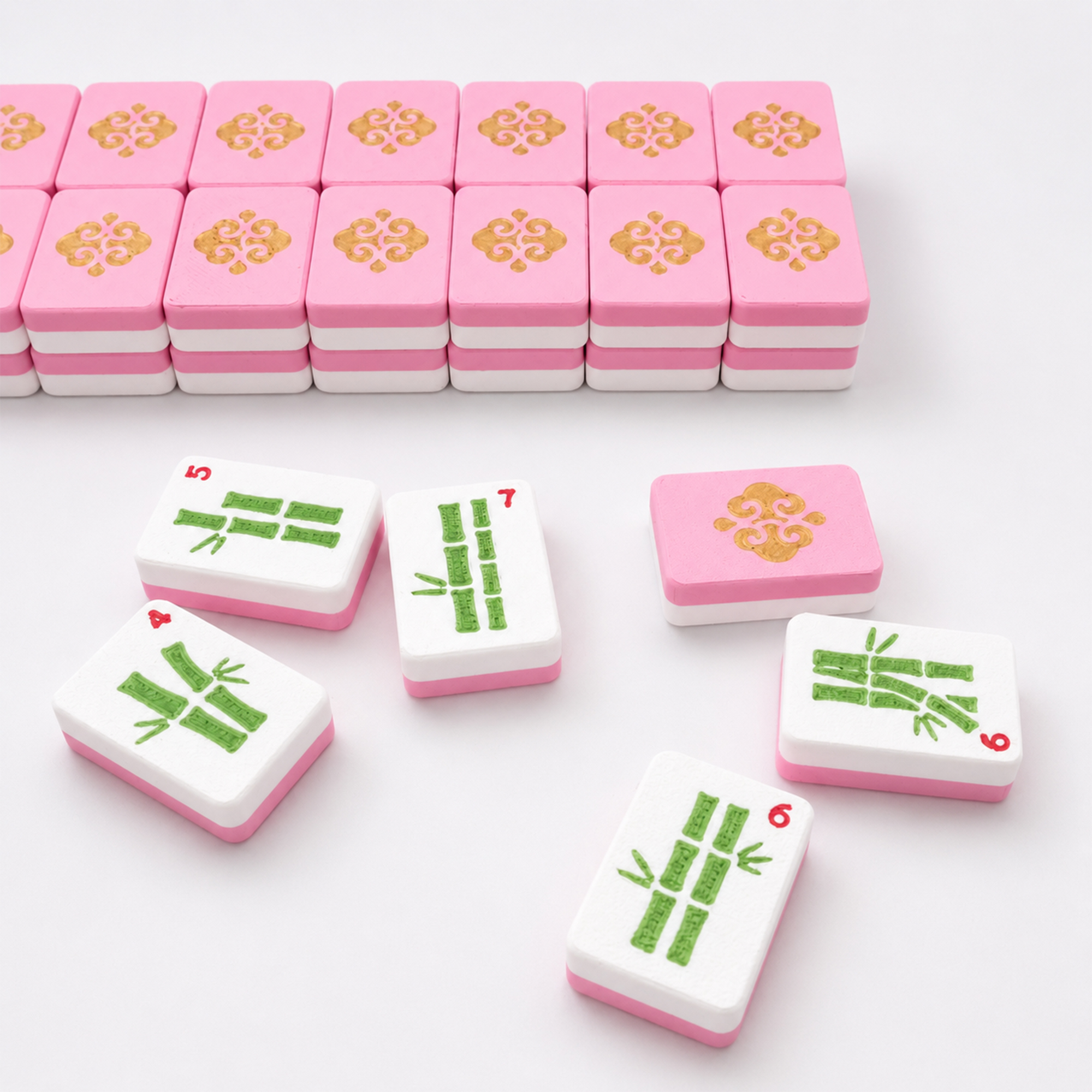 160PCS Floating Mahjong Tile Set Classic Style With 3 Dice