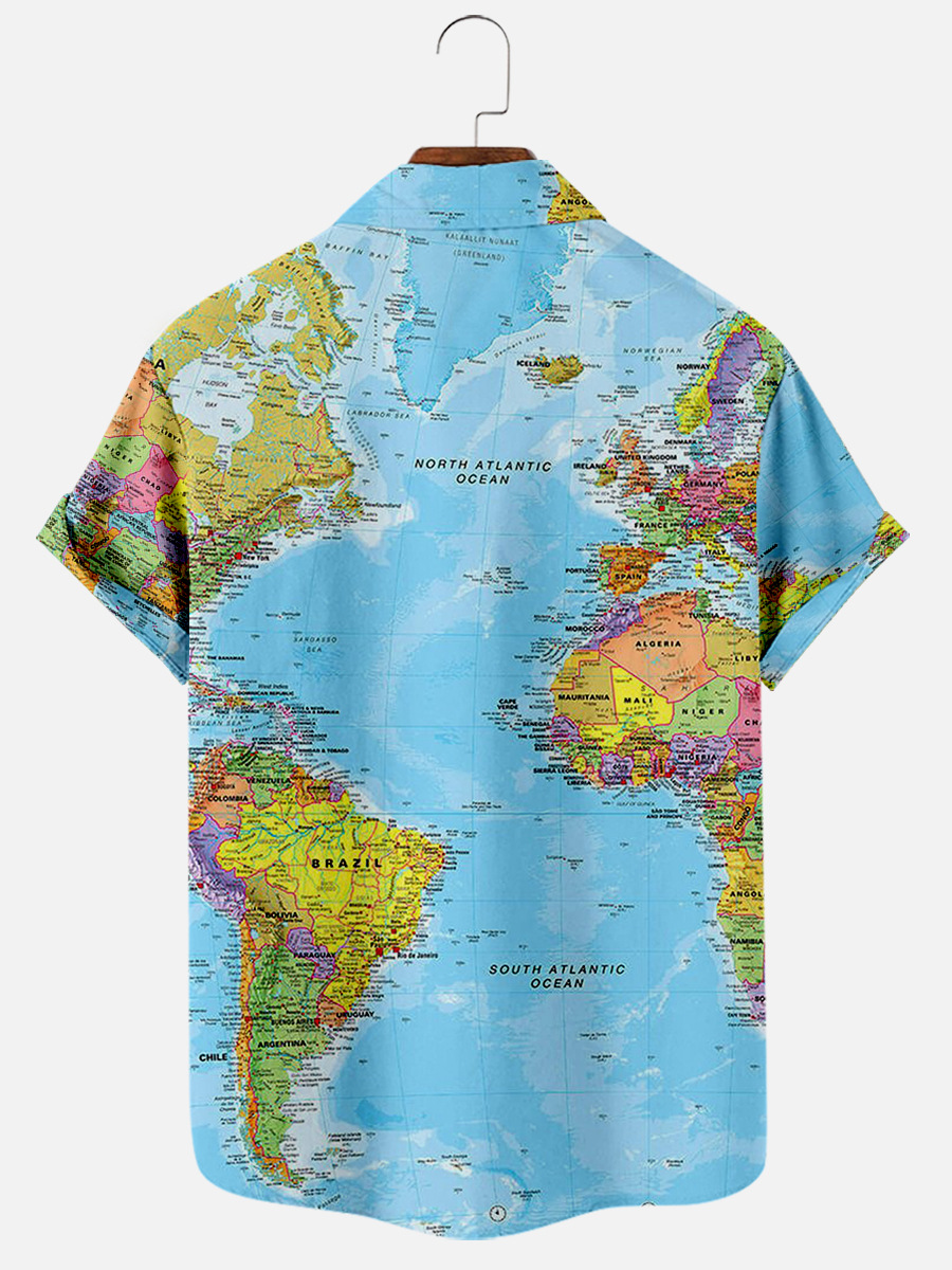 Title 2, Digitales Map Full-length Kurzarm-Shirt Serie