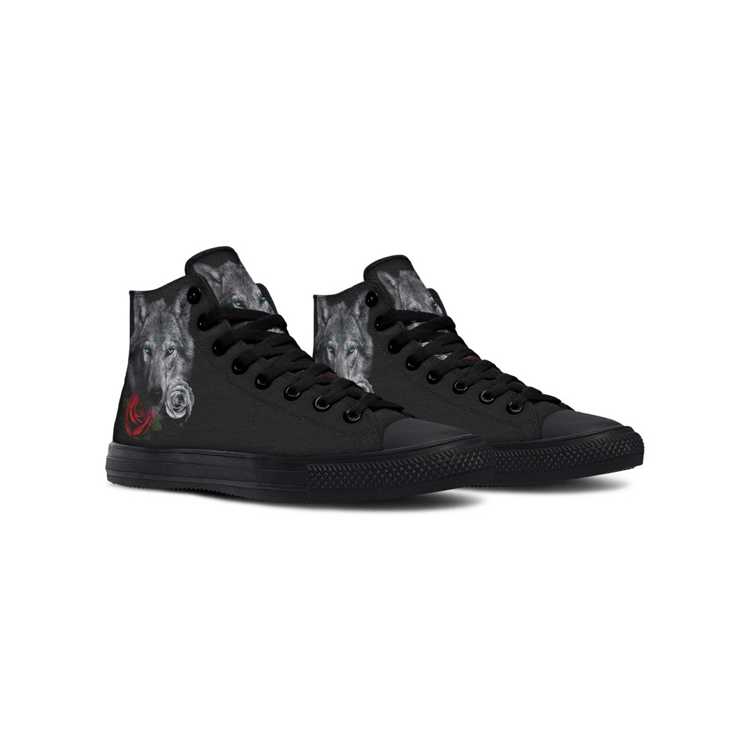 Printed Couple High Top Canvas Shoes