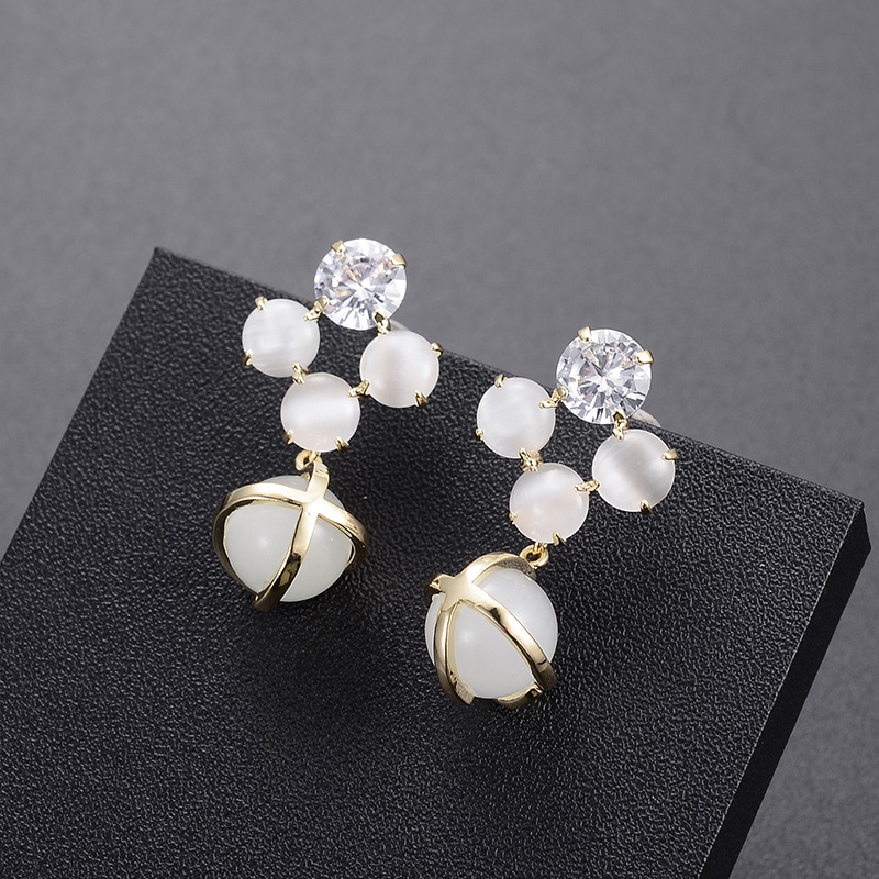 European And American Design Diamond Earrings