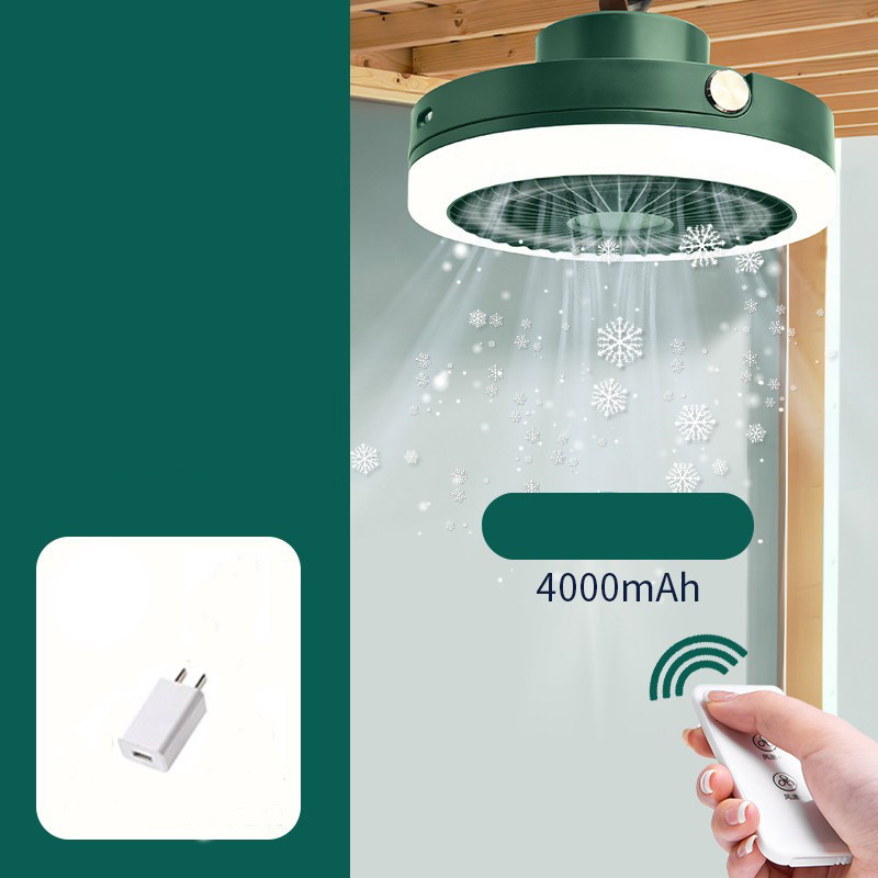 Outdoor Camping Remote Control Small Fan With Light