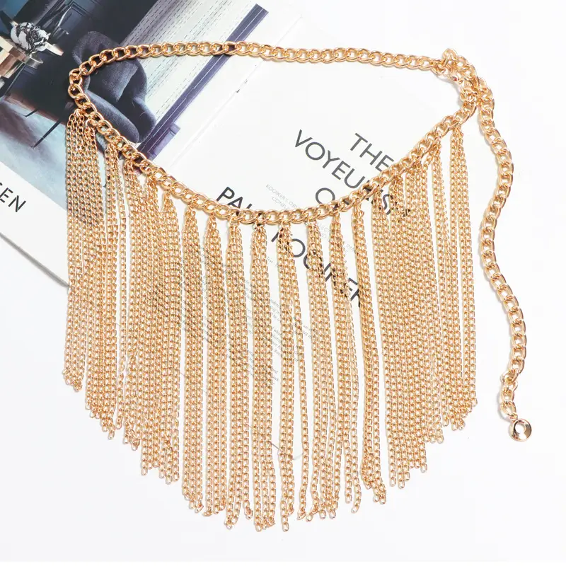 Fringed Waist Chain Belly Dance Fairy Dance Matching Shirt Skirt