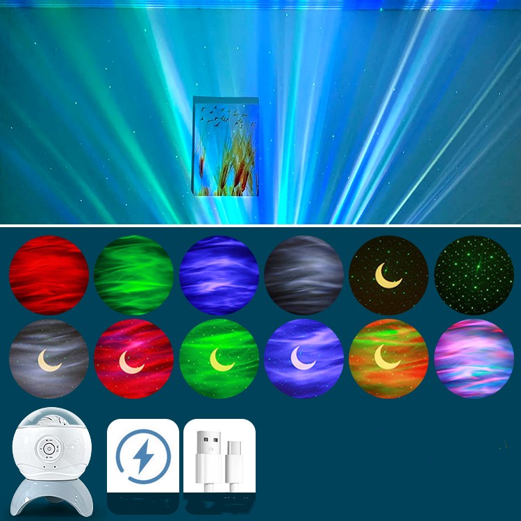 Northern Lights Starry Sky Projection Lamp Bedroom Romantic Atmosphere Starry Dream - Image 2